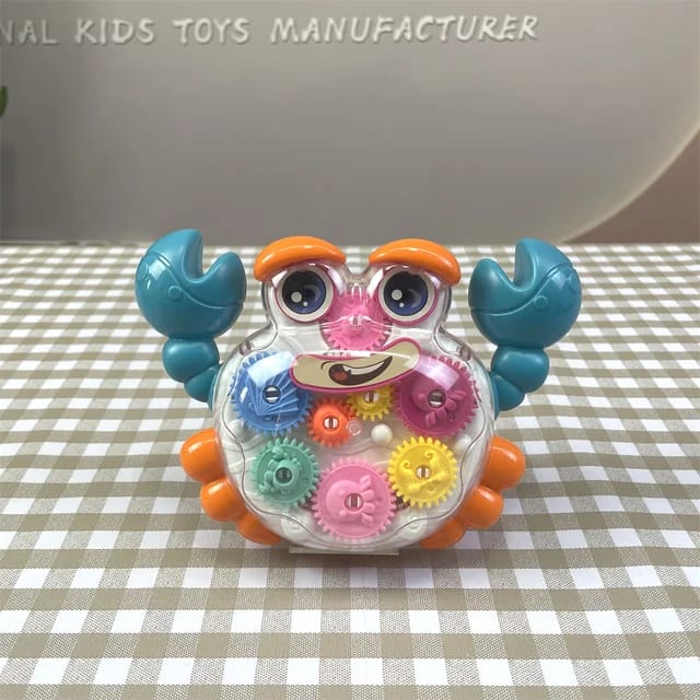 Cartoon Transparent Gear Crab Toy, Crash Resistance Crab Toy, Music Educational Interactive Toys for Kids Cartoon Transparent Gear Crab Toy, Crash Resistance Crab Toy, Music Educational Interactive Toys for Kids